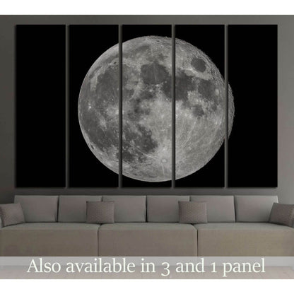 Full moon at night №2425 Ready to Hang Canvas Print - Zellart Canvas Prints ALL_Products, s-2425