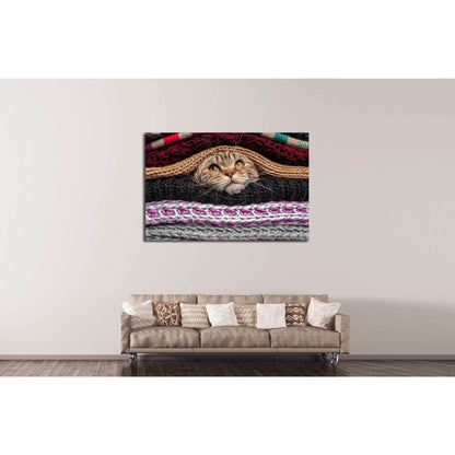 Funny Cat №554 Ready to Hang Canvas Print - Zellart Canvas Prints ALL_Products, s-554