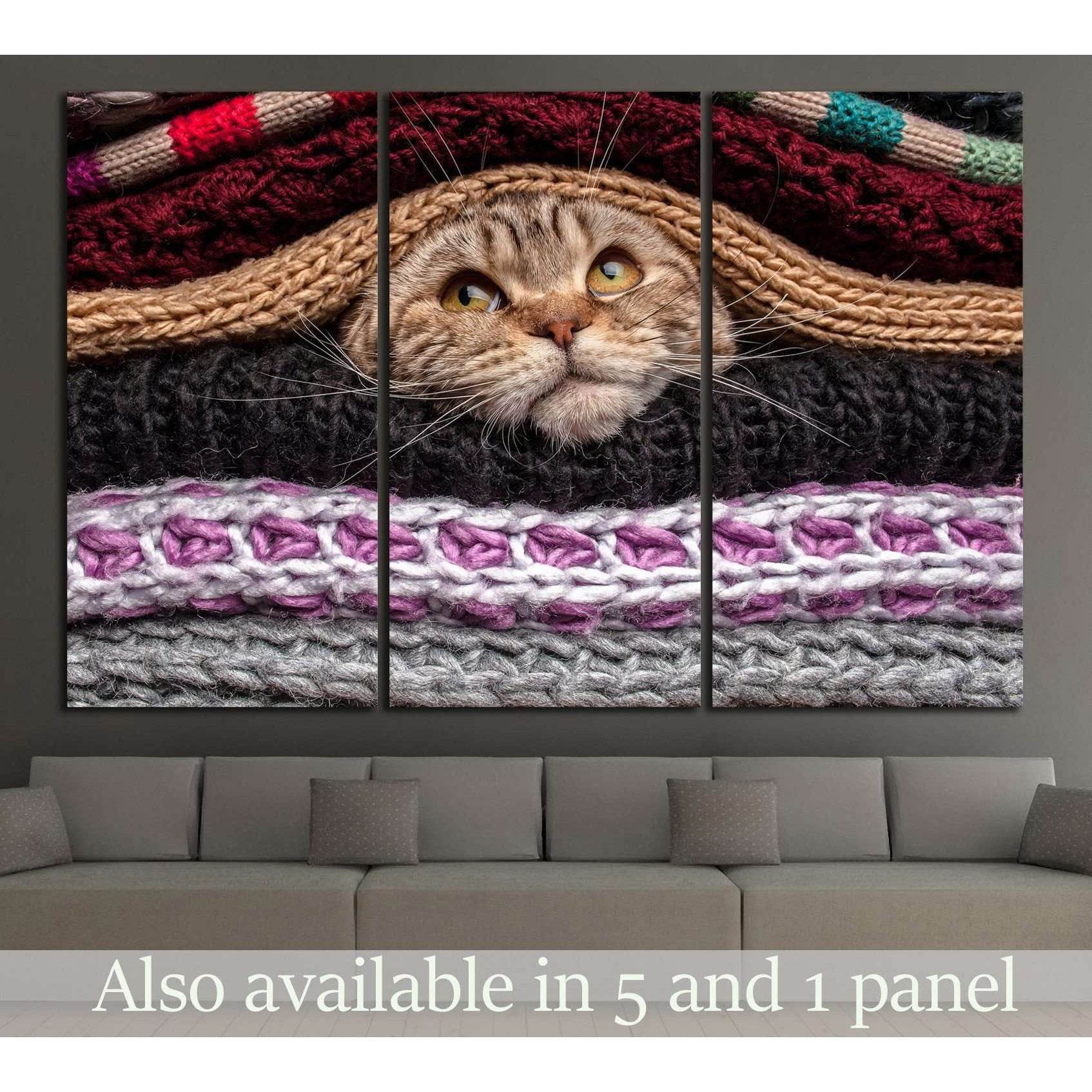 Funny Cat №554 Ready to Hang Canvas Print - Zellart Canvas Prints ALL_Products, s-554