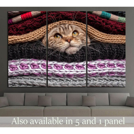 Funny Cat №554 Ready to Hang Canvas Print - Zellart Canvas Prints ALL_Products, s-554