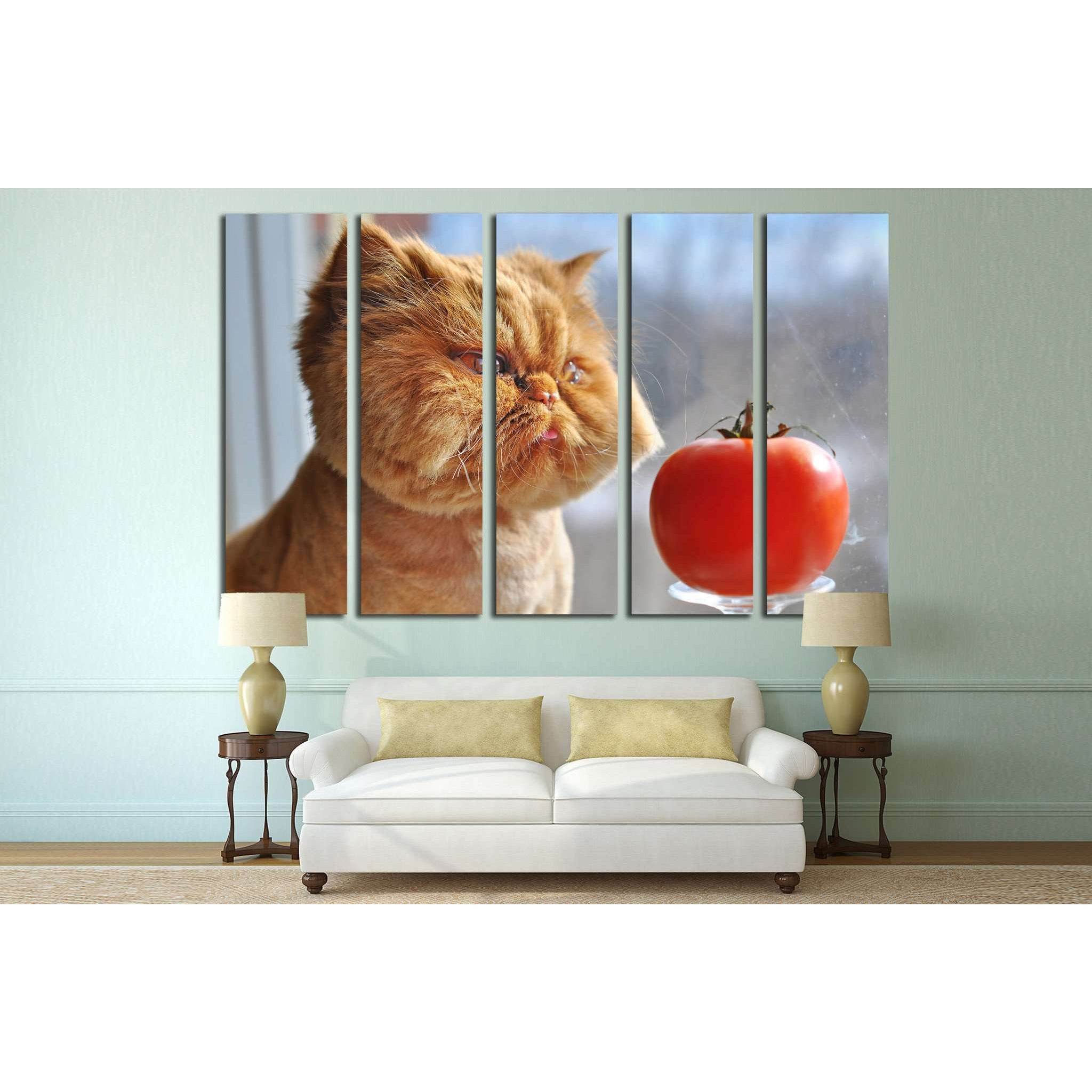 Funny Cat №553 Ready to Hang Canvas Print