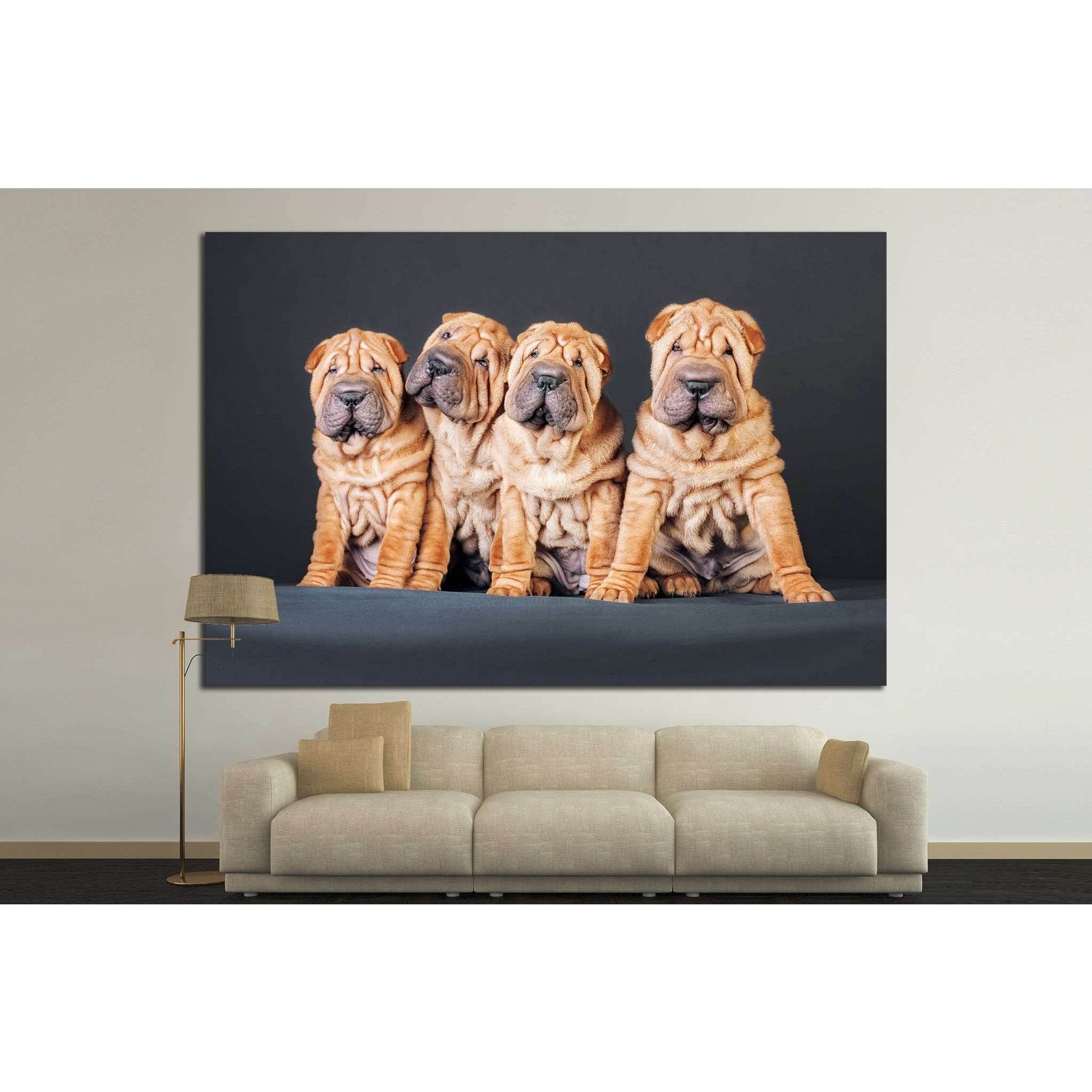 Funny Dogs №12 Ready to Hang Canvas Print - Zellart Canvas Prints ALL_Products, s-12