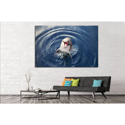 Funny Dolphin №509 Ready to Hang Canvas Print - Zellart Canvas Prints ALL_Products, s-509