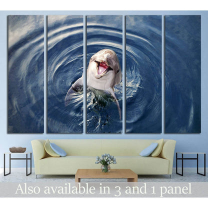 Funny Dolphin №509 Ready to Hang Canvas Print - Zellart Canvas Prints ALL_Products, s-509