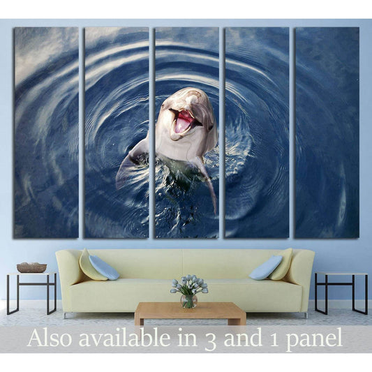Funny Dolphin №509 Ready to Hang Canvas PrintCanvas art arrives ready to hang, with hanging accessories included and no additional framing required. Every canvas print is hand-crafted, made on-demand at our workshop and expertly stretched around 100% Nort