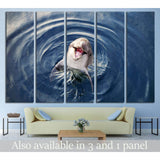 Funny Dolphin №509 Ready to Hang Canvas Print