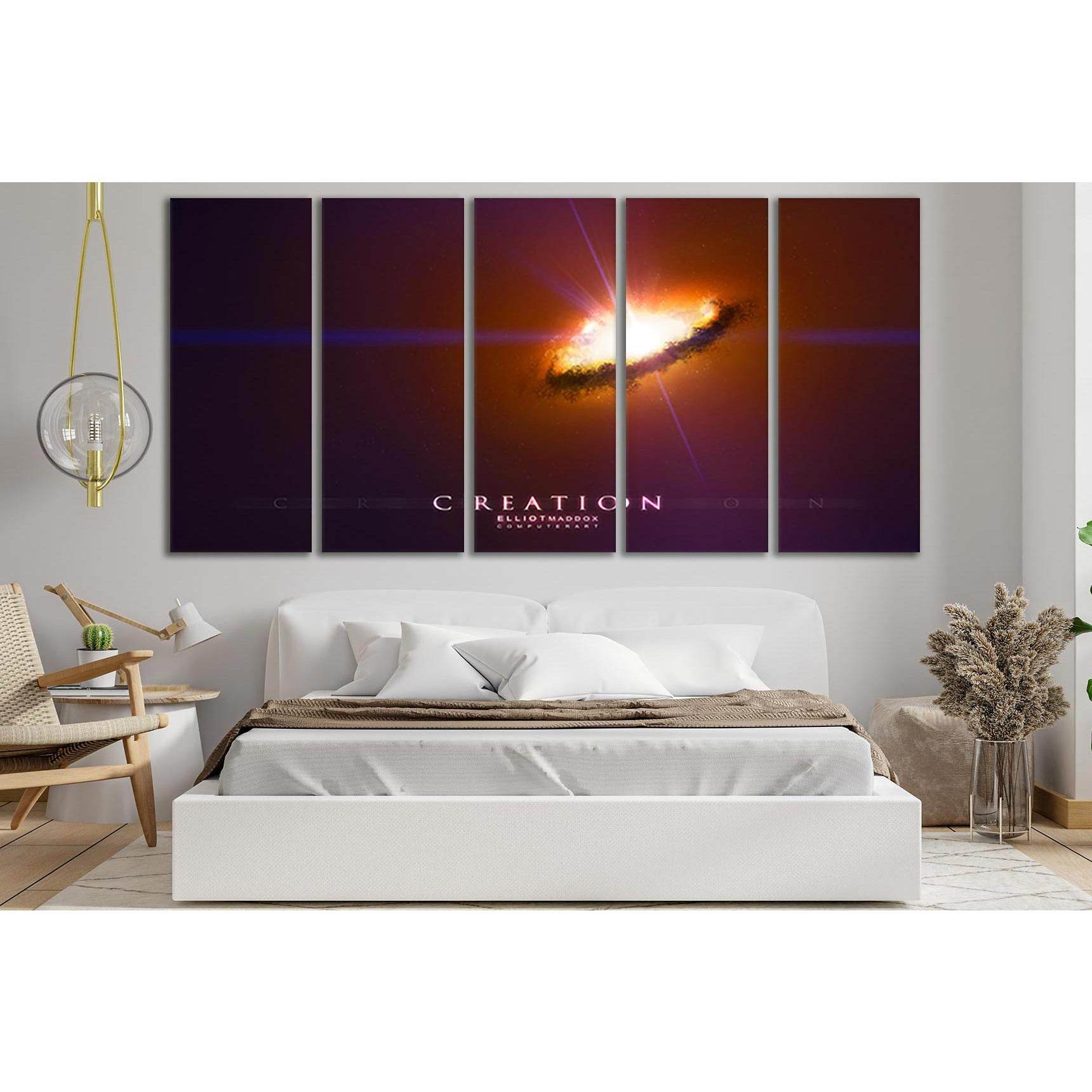 Galaxy Creation Space №SL391 Ready to Hang Canvas Print - Zellart Canvas Prints 0new, ALL_Products, Astronomy & Space Canvas Wall Art