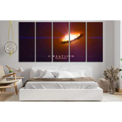 Galaxy Creation Space №SL391 Ready to Hang Canvas Print - Zellart Canvas Prints 0new, ALL_Products, Astronomy & Space Canvas Wall Art