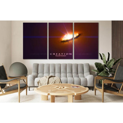 Galaxy Creation Space №SL391 Ready to Hang Canvas Print - Zellart Canvas Prints 0new, ALL_Products, Astronomy & Space Canvas Wall Art