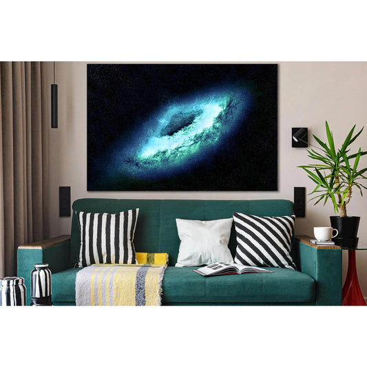 Galaxy In Deep Space №SL983 Ready to Hang Canvas Print - Zellart Canvas Prints 0new, ALL_Products, Astronomy & Space Canvas Wall Art
