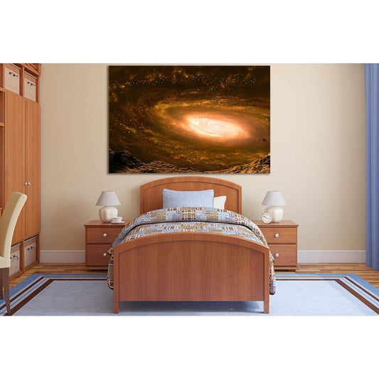 Galaxy In Far Space №SL436 Ready to Hang Canvas Print - Zellart Canvas Prints 0new, ALL_Products, Astronomy & Space Canvas Wall Art