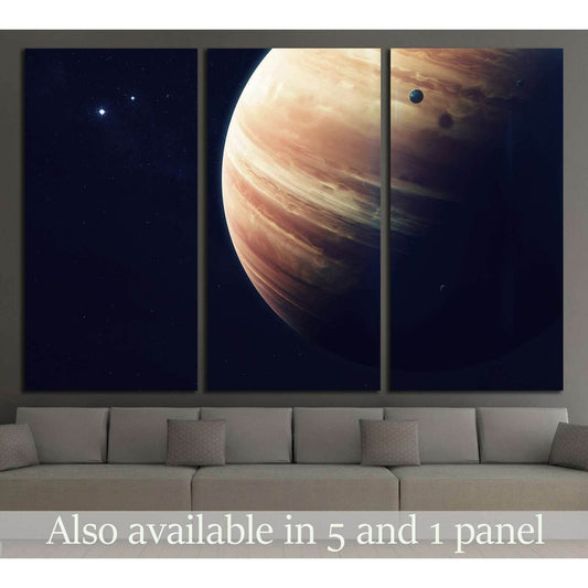 Gas giant planet. Beauty of deep space. Billions of galaxies in the universe. №2419 Ready to Hang Canvas Print - Zellart Canvas Prints ALL_Products, s-2419