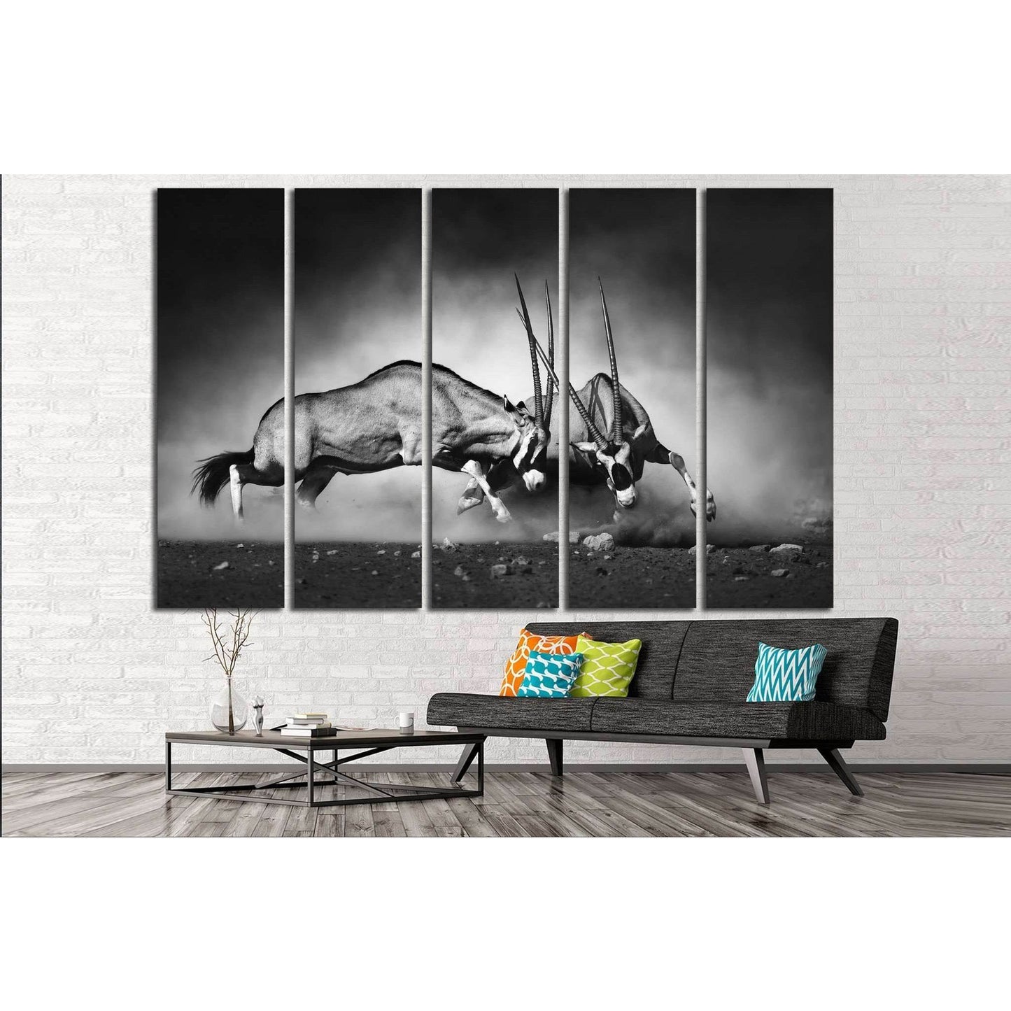 Gemsbok dual №743 Ready to Hang Canvas Print - Zellart Canvas Prints ALL_Products, s-743