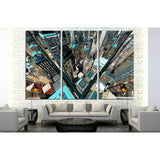 Generic urban architecture and skyscrapers forming a huge city №2048 Ready to Hang Canvas Print