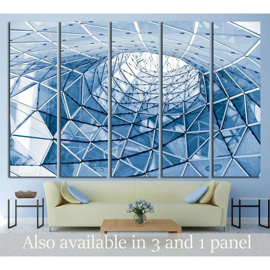 geometric glass facade №1592 Ready to Hang Canvas Print - Zellart Canvas Prints ALL_Products, s-1592