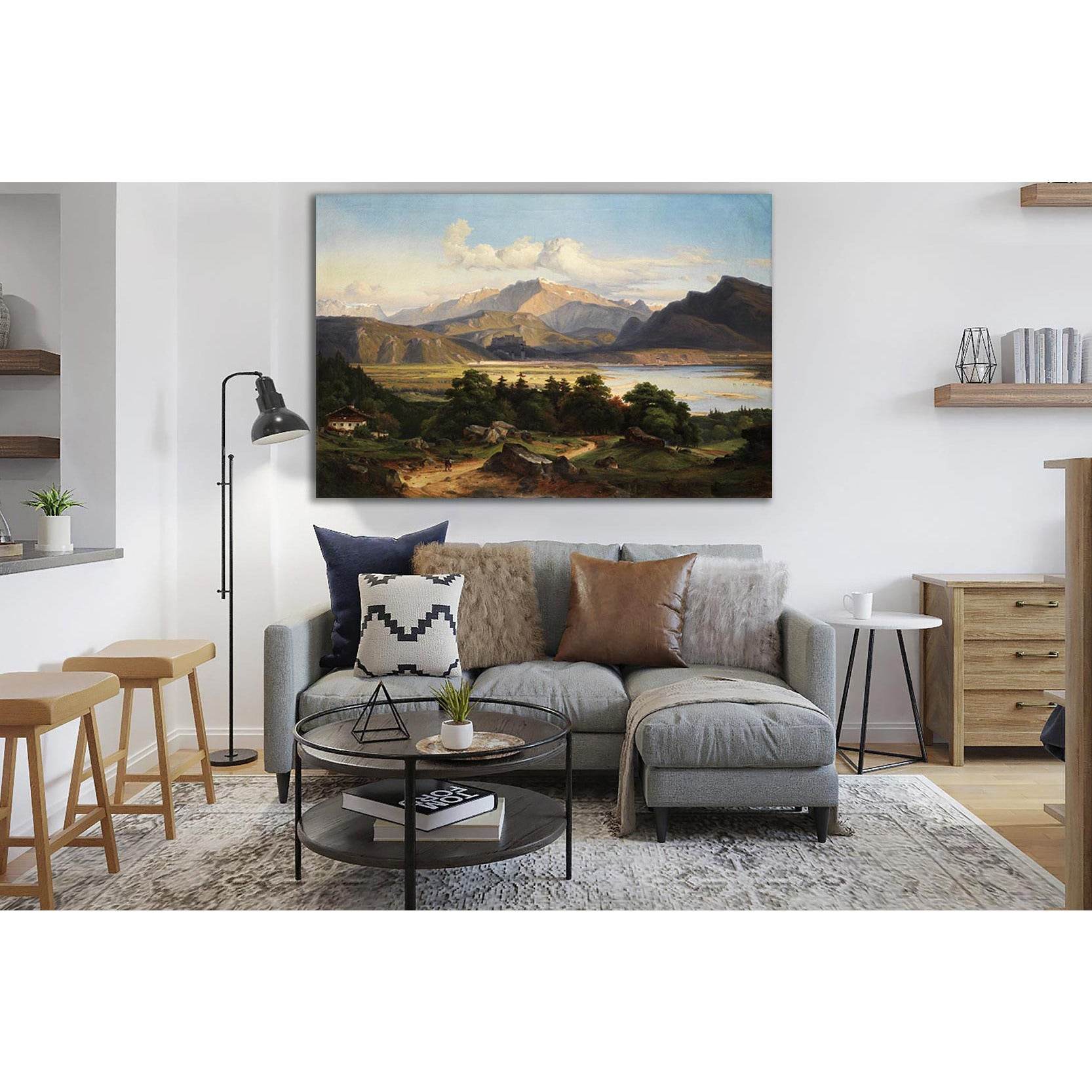 George Crola Landscape Oil Painting №SL563 Ready to Hang Canvas Print - Zellart Canvas Prints 0new, ALL_Products, Oil Painting Wall Art