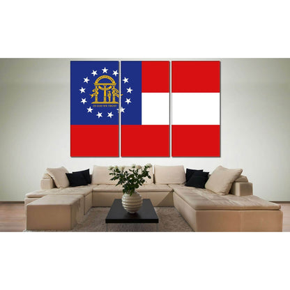 Georgia State Flag №837 Ready to Hang Canvas PrintCanvas art arrives ready to hang, with hanging accessories included and no additional framing required. Every canvas print is hand-crafted, made on-demand at our workshop and expertly stretched around 100%