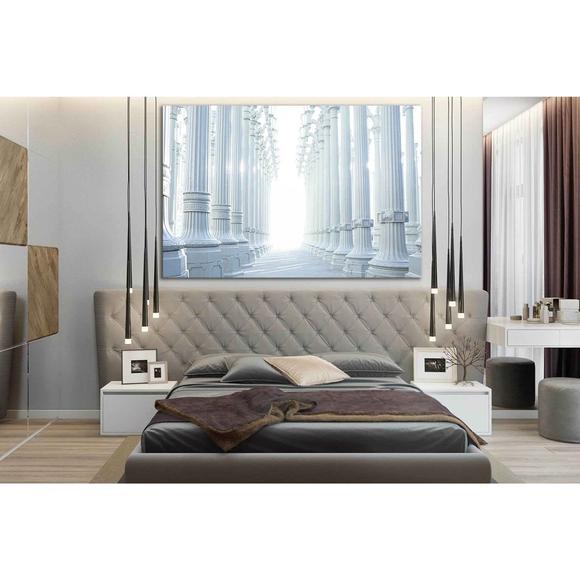 Giant White Columns №SL1396 Ready to Hang Canvas Print - Zellart Canvas Prints 0new, ALL_Products, Architecture