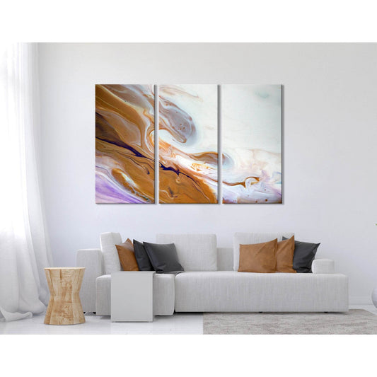 Ginger And White Abstract №04382 Ready to Hang Canvas Print - Zellart Canvas Prints ALL_Products