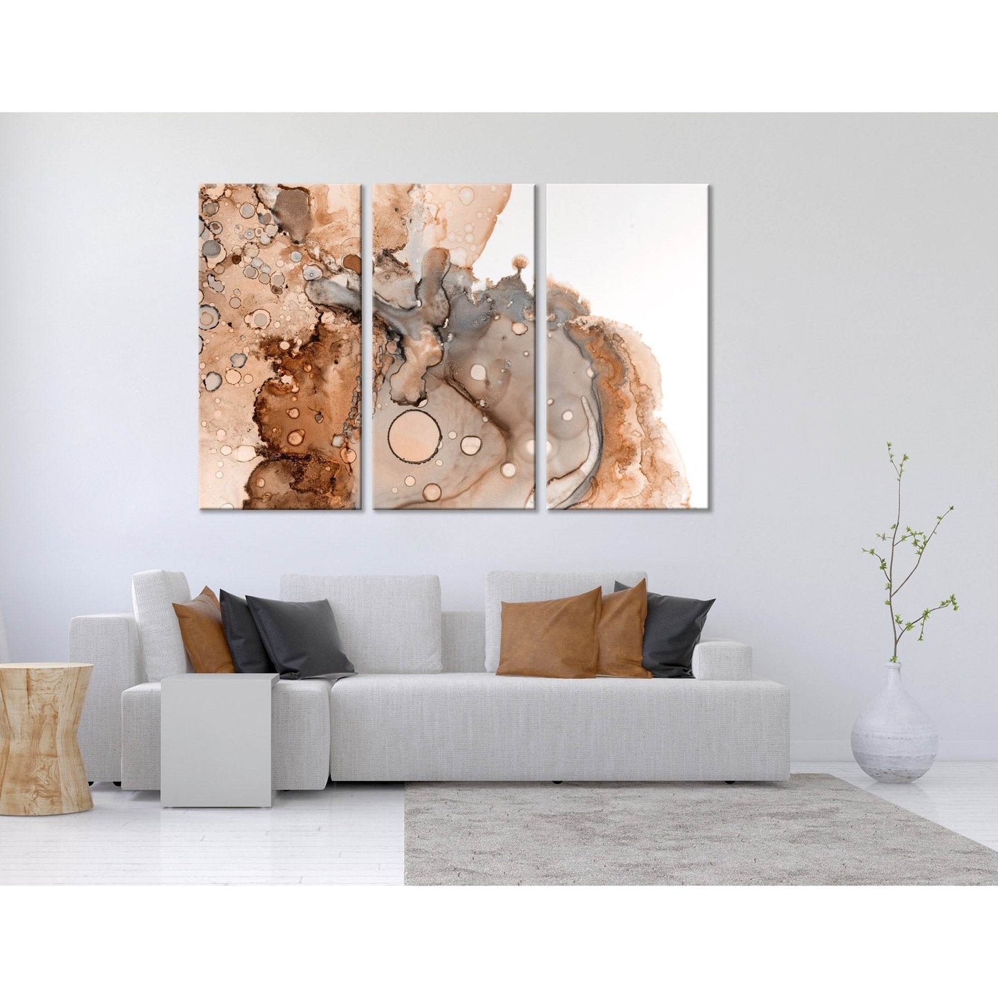 Ginger Octopus Abstract №04272 Ready to Hang Canvas Print - Zellart Canvas Prints ALL_Products