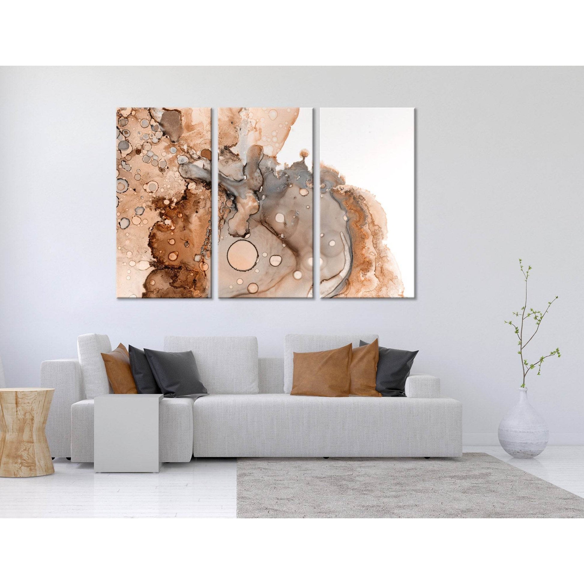 Ginger Octopus Abstract №04272 Ready to Hang Canvas Print - Zellart Canvas Prints ALL_Products