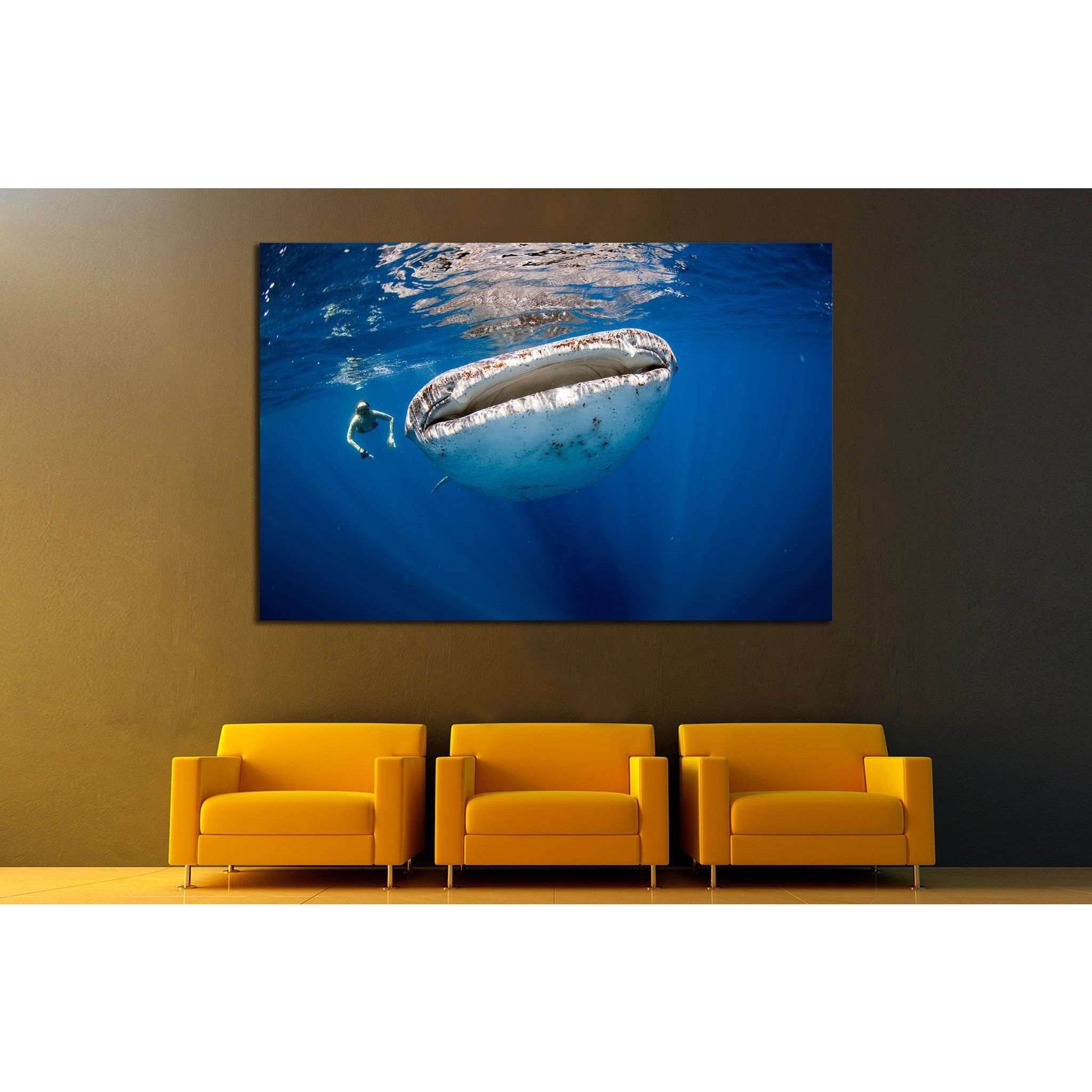 Girl and Whale №507 Ready to Hang Canvas Print