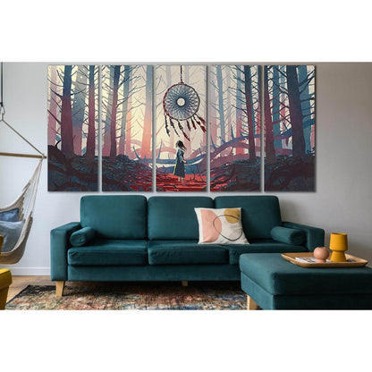 Girl In The Mysterious Forest №SL1225 Ready to Hang Canvas Print - Zellart Canvas Prints 0new, ALL_Products, Fantasy And Sci Fi Wall Art