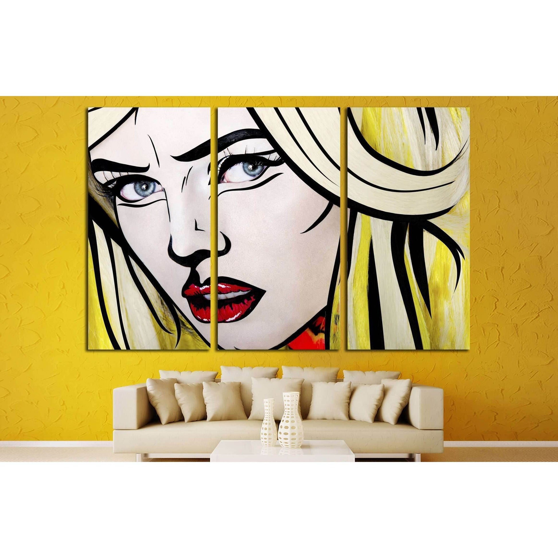 Girl Pop Art №3303 Ready to Hang Canvas Print - Zellart Canvas Prints ALL_Products, s-3303