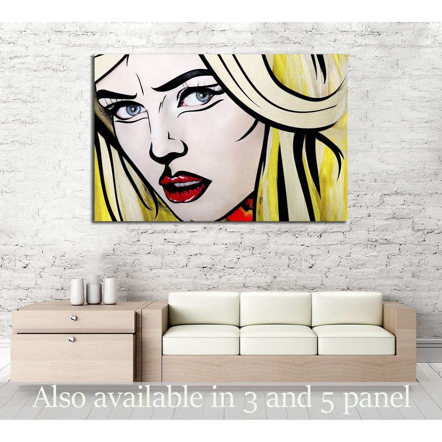 Girl Pop Art №3303 Ready to Hang Canvas Print - Zellart Canvas Prints ALL_Products, s-3303