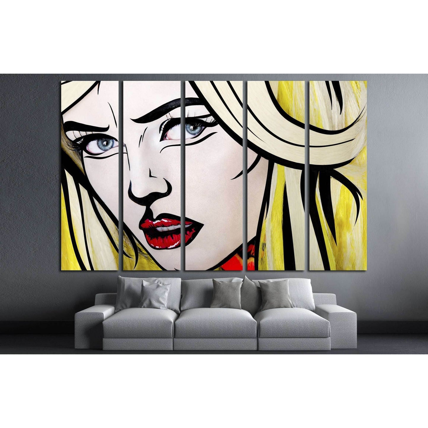 Girl Pop Art №3303 Ready to Hang Canvas Print - Zellart Canvas Prints ALL_Products, s-3303
