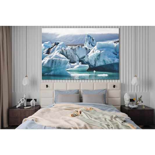 Glacial lagoon №SL1300 Ready to Hang Canvas Print - Zellart Canvas Prints 0new, ALL_Products, Glacials