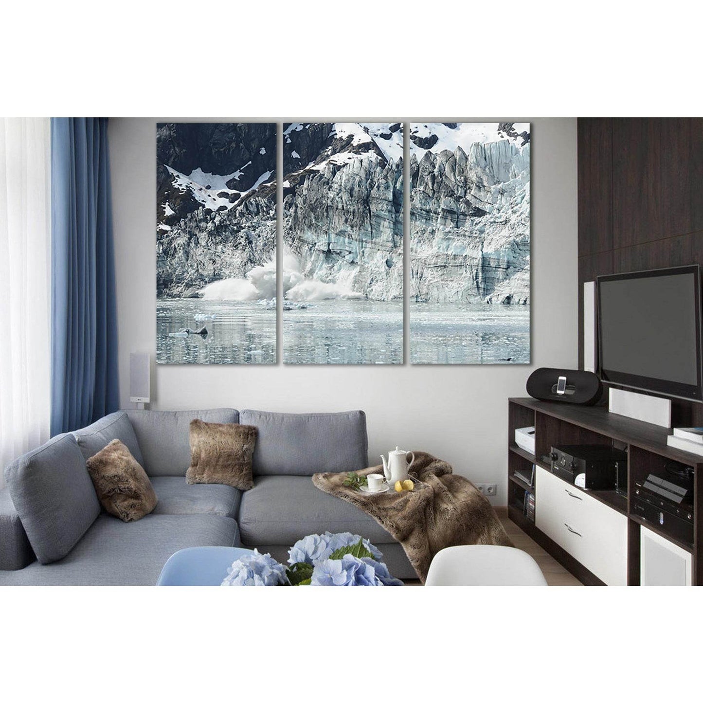 Glacier Bay Alaska Clalving An Iceberg №SL1337 Ready to Hang Canvas Print - Zellart Canvas Prints 0new, ALL_Products, Glacials