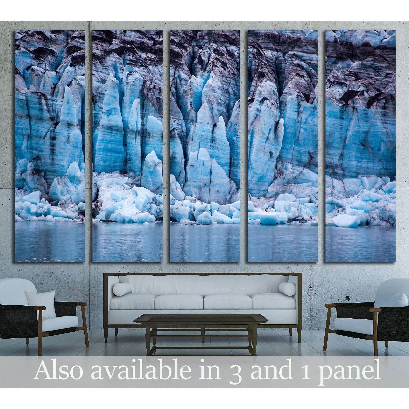 Glacier in Glacier Bay National Park, Alaska №1900 Ready to Hang Canvas Print - Zellart Canvas Prints ALL_Products, s-1900