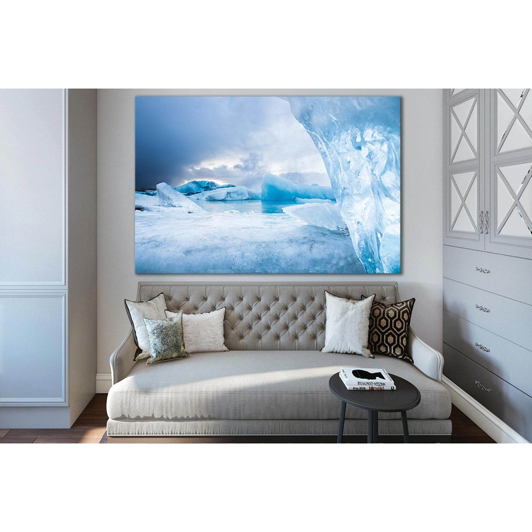 Glacier In Iceland In Winter №SL1350 Ready to Hang Canvas Print - Zellart Canvas Prints 0new, ALL_Products, Glacials