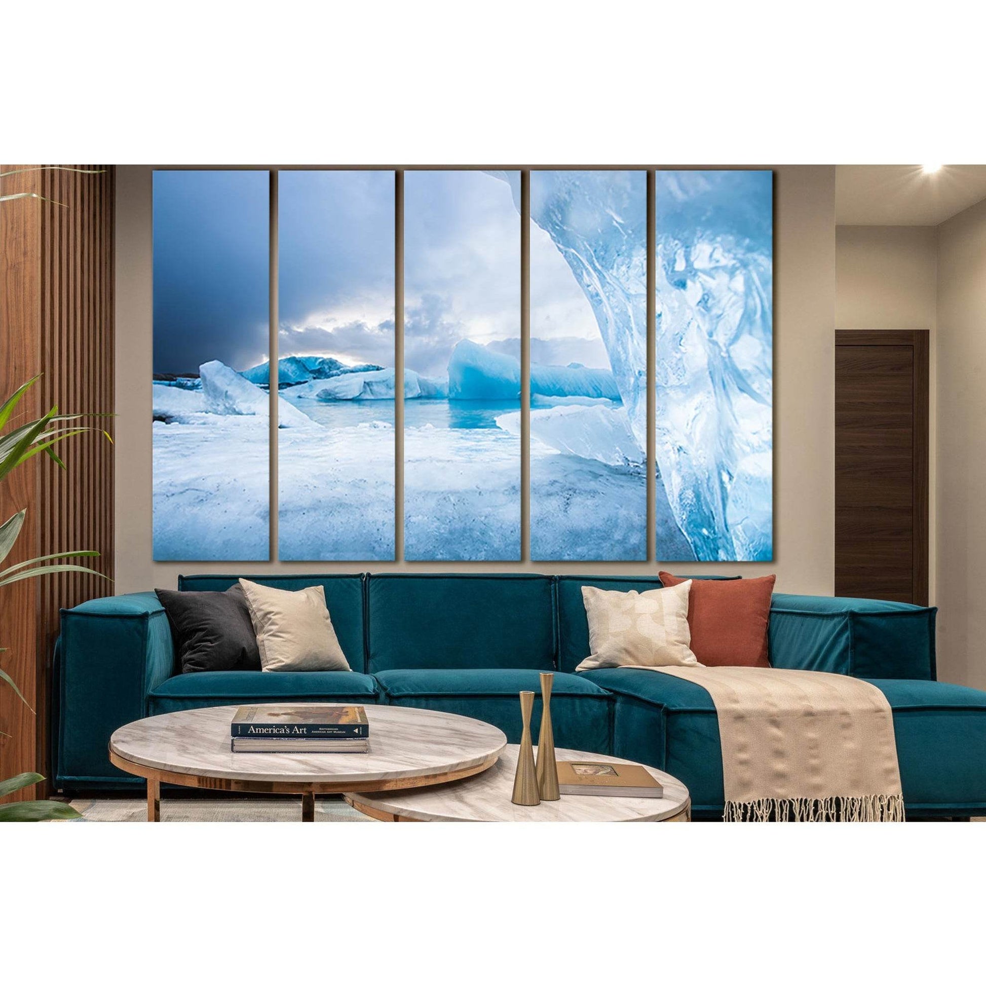 Glacier In Iceland In Winter №SL1350 Ready to Hang Canvas Print - Zellart Canvas Prints 0new, ALL_Products, Glacials