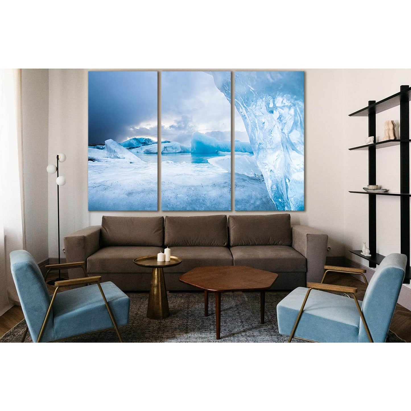 Glacier In Iceland In Winter №SL1350 Ready to Hang Canvas Print - Zellart Canvas Prints 0new, ALL_Products, Glacials
