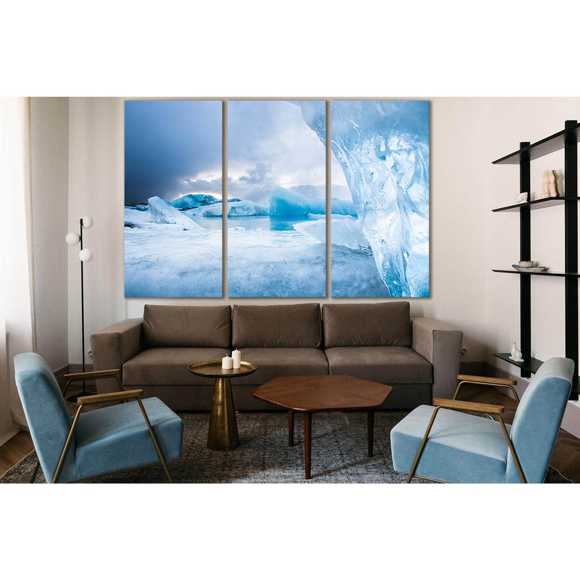 Glacier In Iceland In Winter №SL1350 Ready to Hang Canvas Print - Zellart Canvas Prints 0new, ALL_Products, Glacials