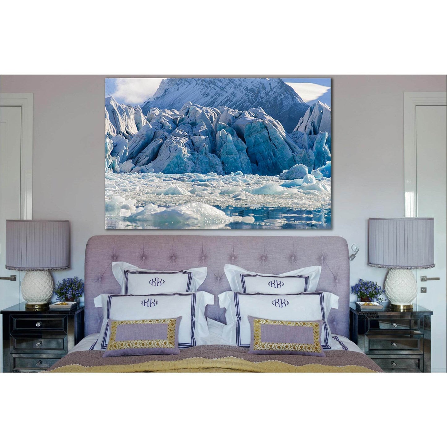 Glacier In Svalbard At Summer №SL1335 Ready to Hang Canvas Print - Zellart Canvas Prints 0new, ALL_Products, Glacials