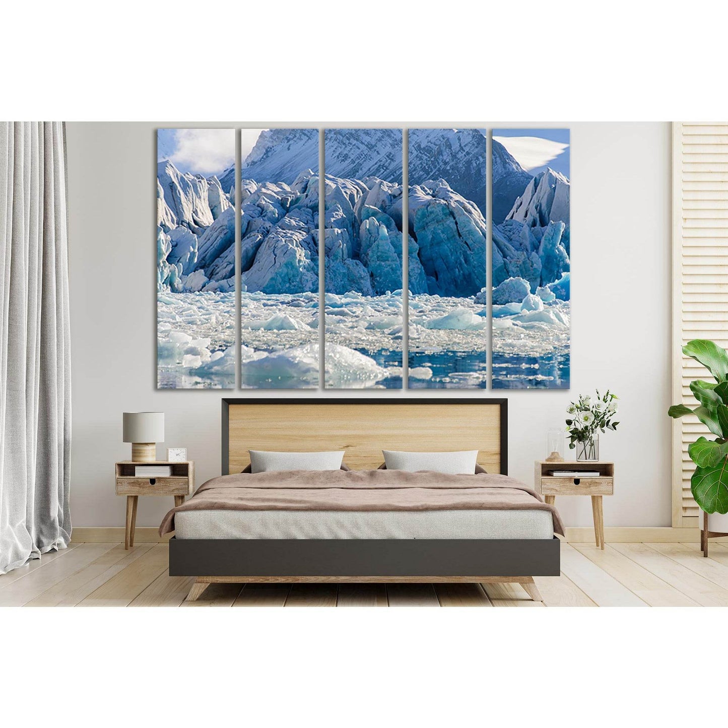Glacier In Svalbard At Summer №SL1335 Ready to Hang Canvas Print - Zellart Canvas Prints 0new, ALL_Products, Glacials