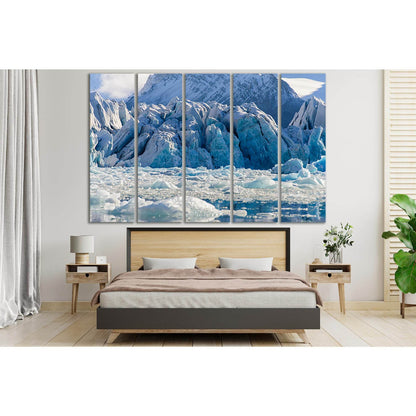 Glacier In Svalbard At Summer №SL1335 Ready to Hang Canvas Print - Zellart Canvas Prints 0new, ALL_Products, Glacials