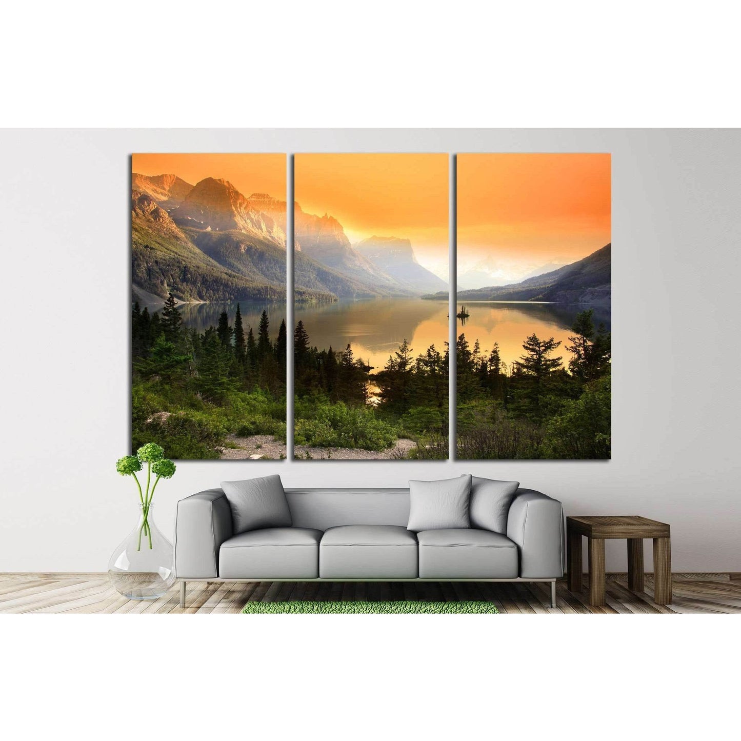 Glacier national park №647 Ready to Hang Canvas Print - Zellart Canvas Prints ALL_Products, s-647