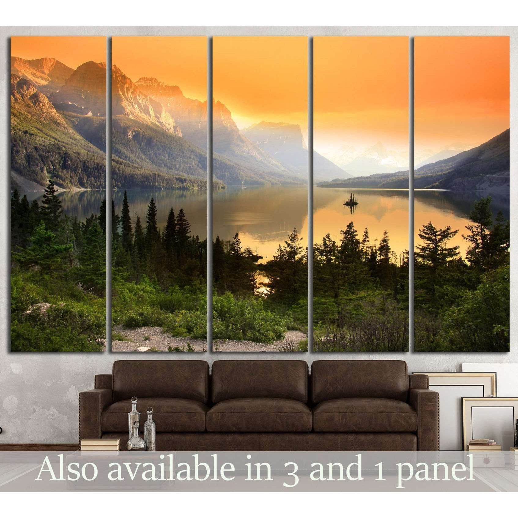 Glacier national park №647 Ready to Hang Canvas Print - Zellart Canvas Prints ALL_Products, s-647