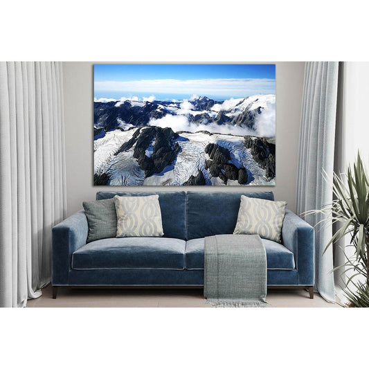 Glacier View Of New Zealand №SL1304 Ready to Hang Canvas Print - Zellart Canvas Prints 0new, ALL_Products, Glacials