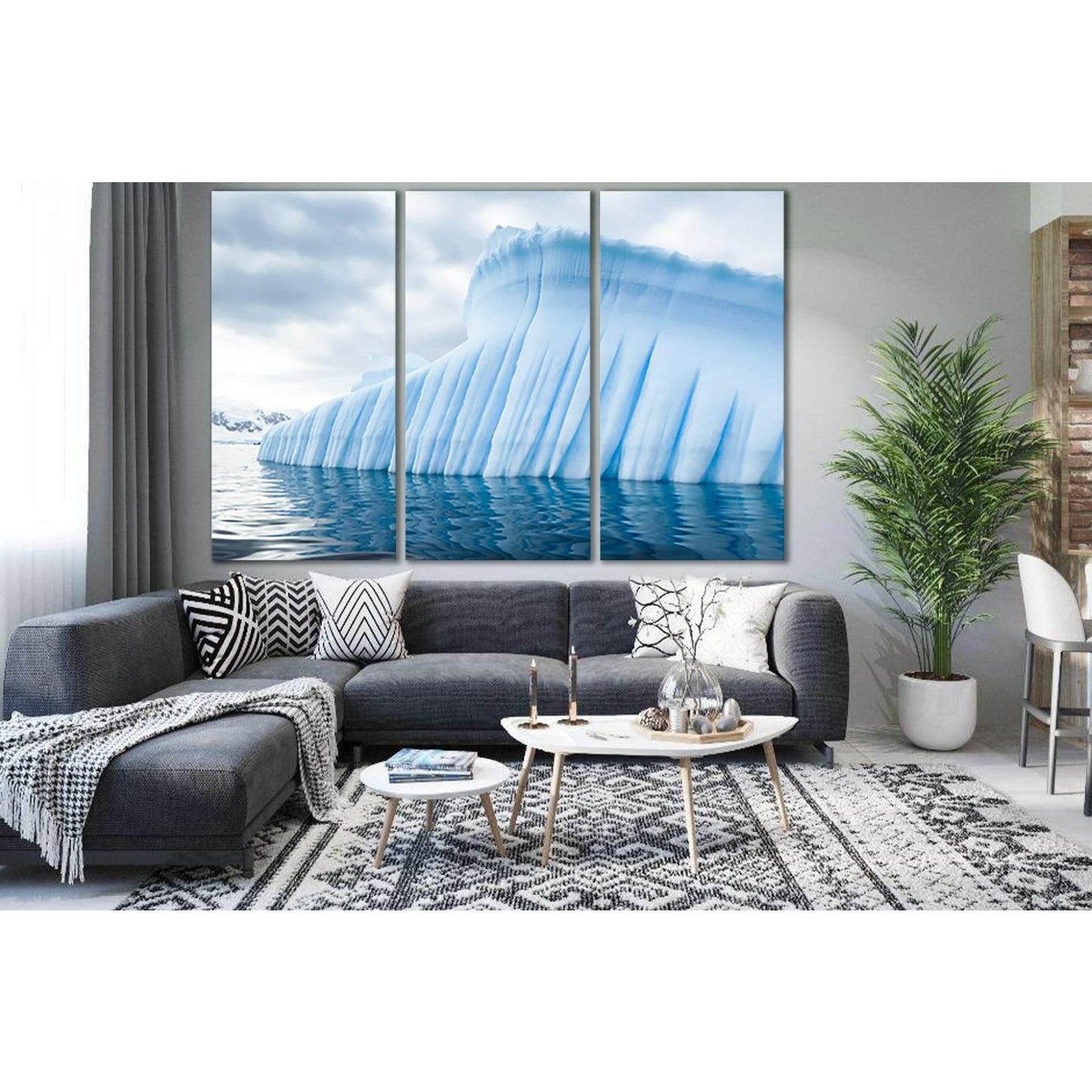 Glaciers And The Icebergs №SL1327 Ready to Hang Canvas Print - Zellart Canvas Prints 0new, ALL_Products, Glacials