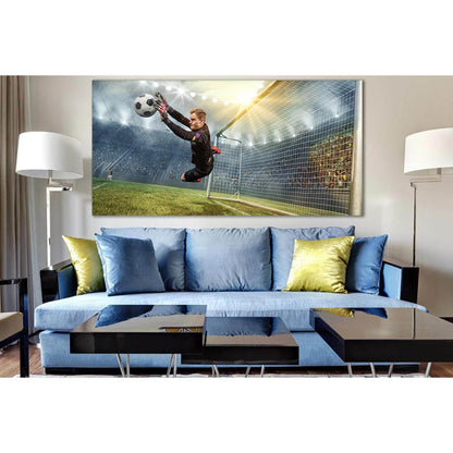 Goalkeeper Catching A Soccer Ball №SL926 Ready to Hang Canvas Print - Zellart Canvas Prints 0new, ALL_Products, Sports & Motivation