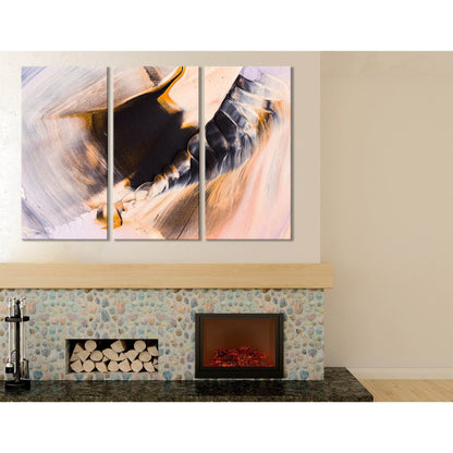 Gold And Gray Chic Abstract №04408 Ready to Hang Canvas Print - Zellart Canvas Prints ALL_Products