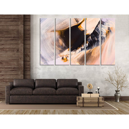 Gold And Gray Chic Abstract №04408 Ready to Hang Canvas Print - Zellart Canvas Prints ALL_Products