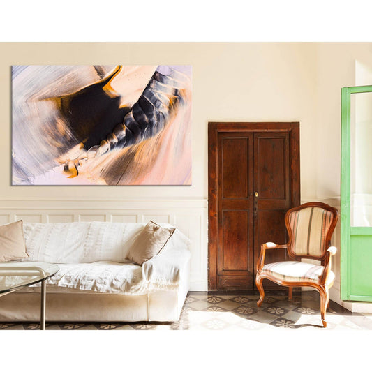 Gold And Gray Chic Abstract №04408 Ready to Hang Canvas Print - Zellart Canvas Prints ALL_Products