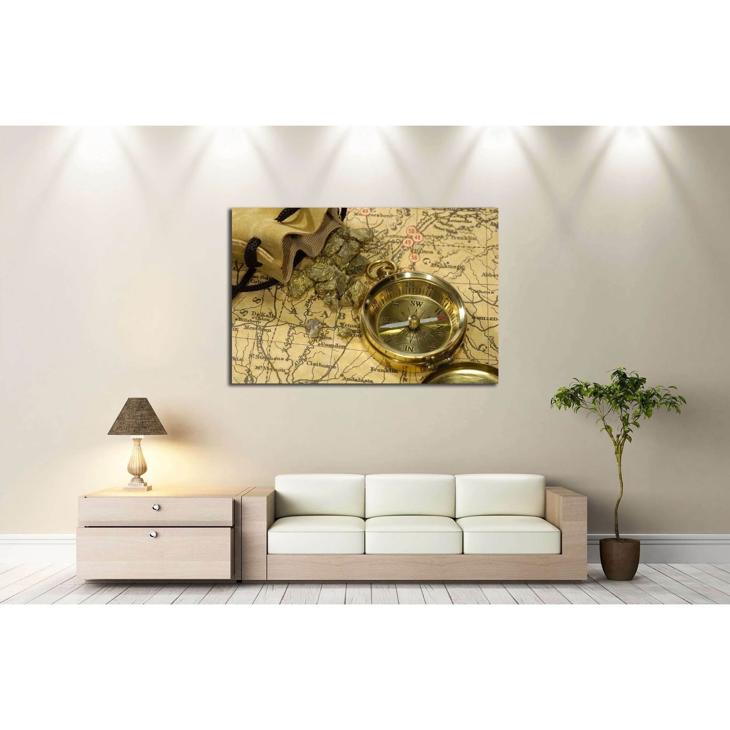 Gold Rush Concept №2810 Ready to Hang Canvas PrintCanvas art arrives ready to hang, with hanging accessories included and no additional framing required. Every canvas print is hand-crafted, made on-demand at our workshop and expertly stretched around 100%