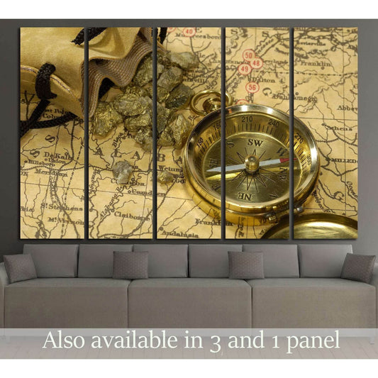 Gold Rush Concept №2810 Ready to Hang Canvas Print - Zellart Canvas Prints ALL_Products, s-2810